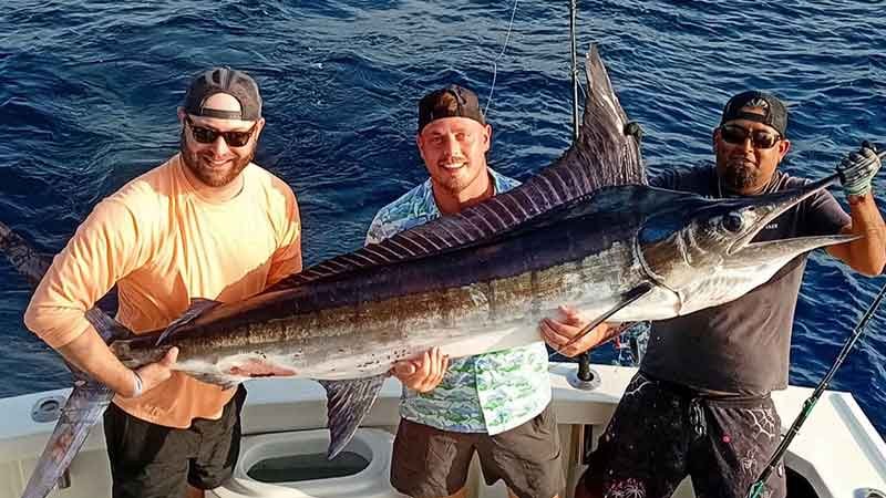 Private deep sea fishing charter boat in Cabo San Lucas targeting Marlin and Dorado